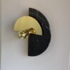 Levante Wall Sconce In Brass And Black Marquinia Marble Matlight Milano