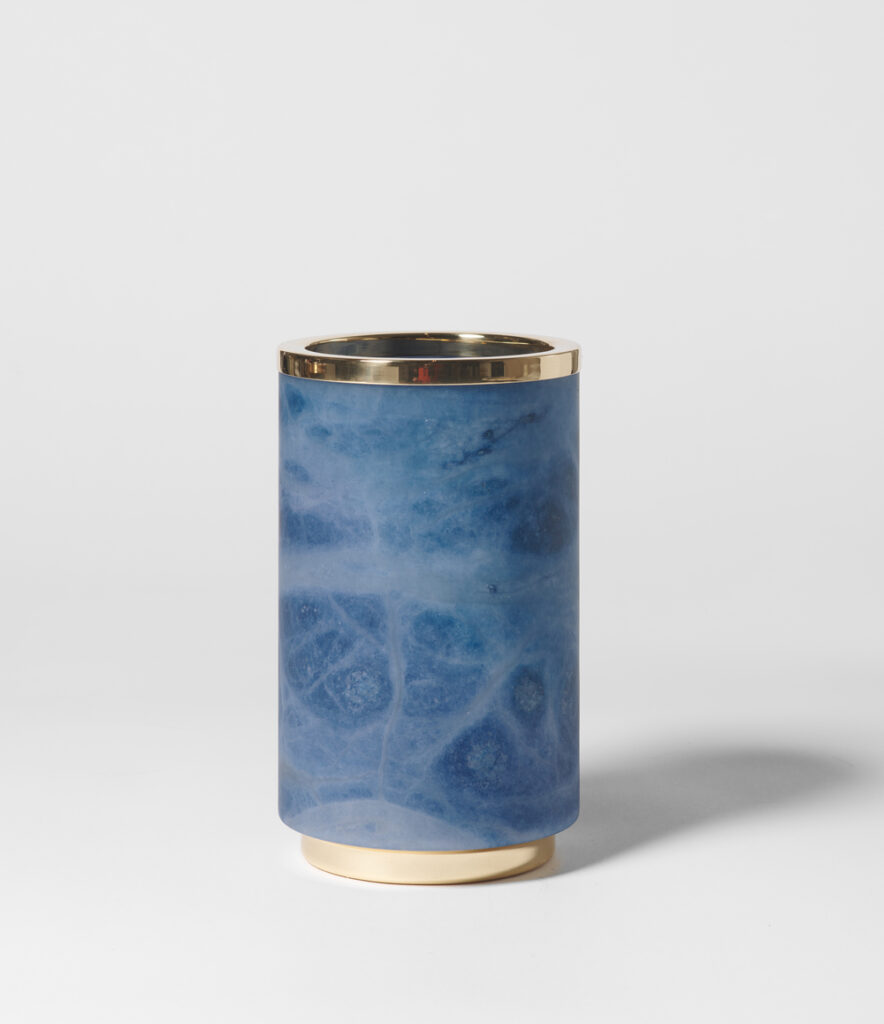 Alabaster Vase BOREALIS Blue