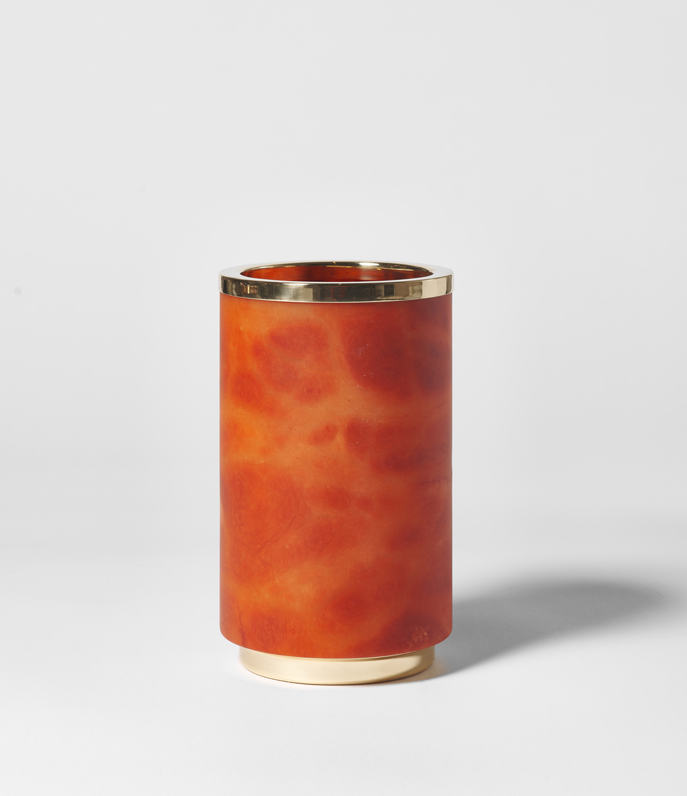Alabaster Vase BOREALIS Orange